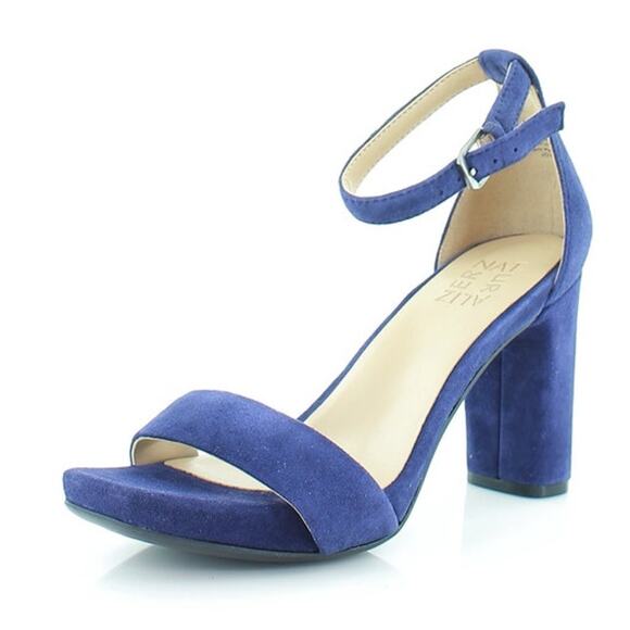 NATURALIZER Womens NEW Joy Blue Haven Suede Ankle Strap Heels / Size 12 - Picture 1 of 8